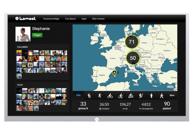 Komoot App cicloturismo