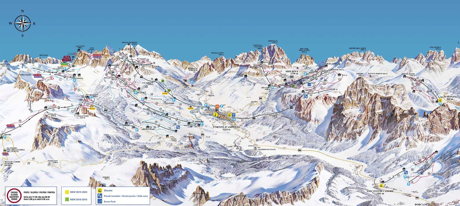 Skimap Cortina