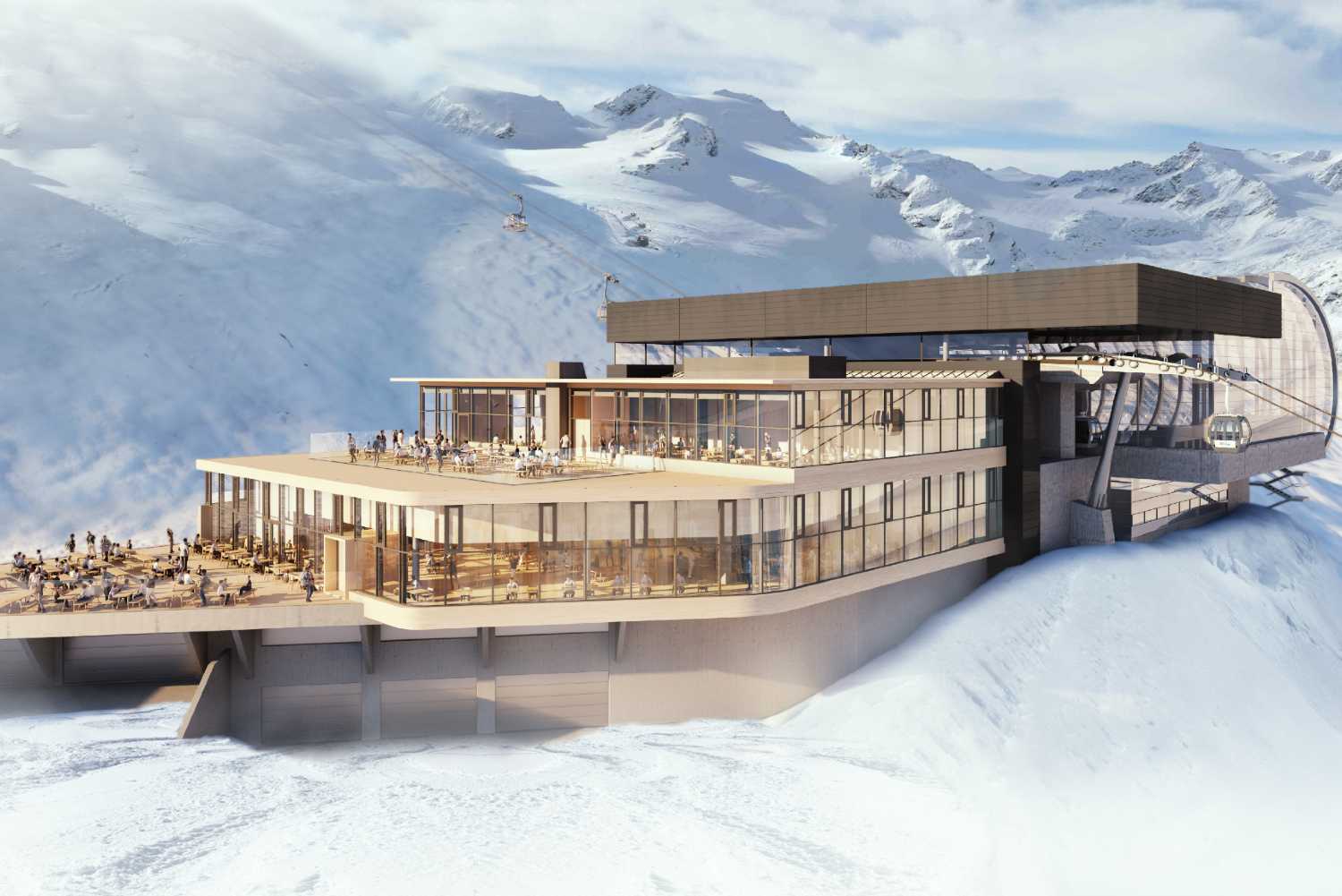 Sciare sui ghiacciai del Tirolo Ötztal Sölden