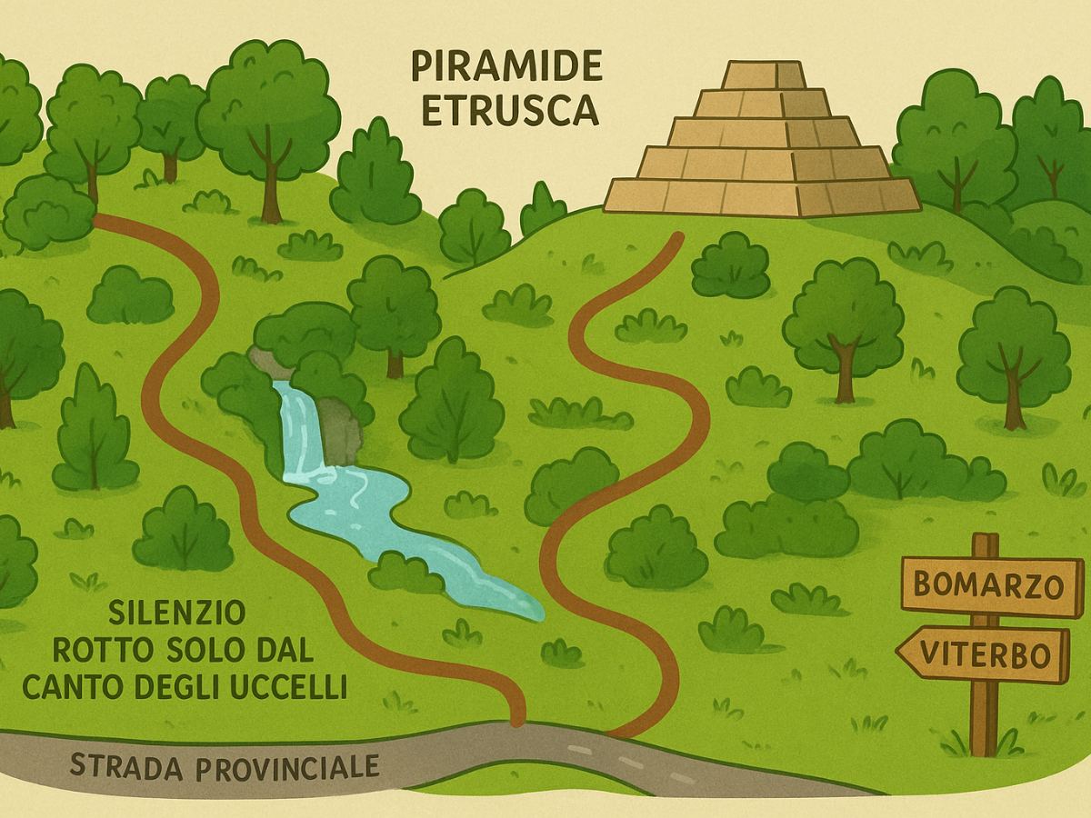 Mappa Piramide Etrusca di Bomarzo