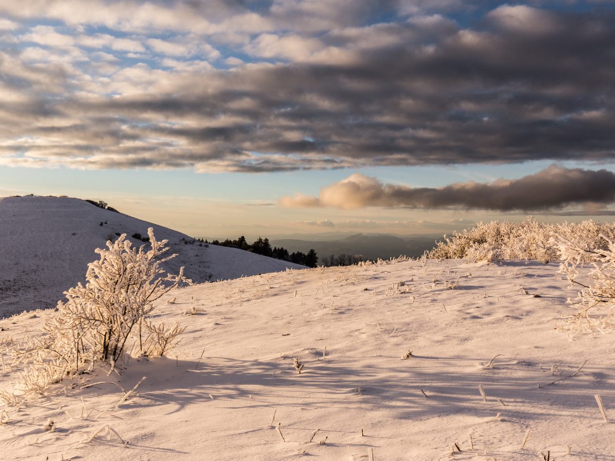 Monte Subasio, neve in inverno