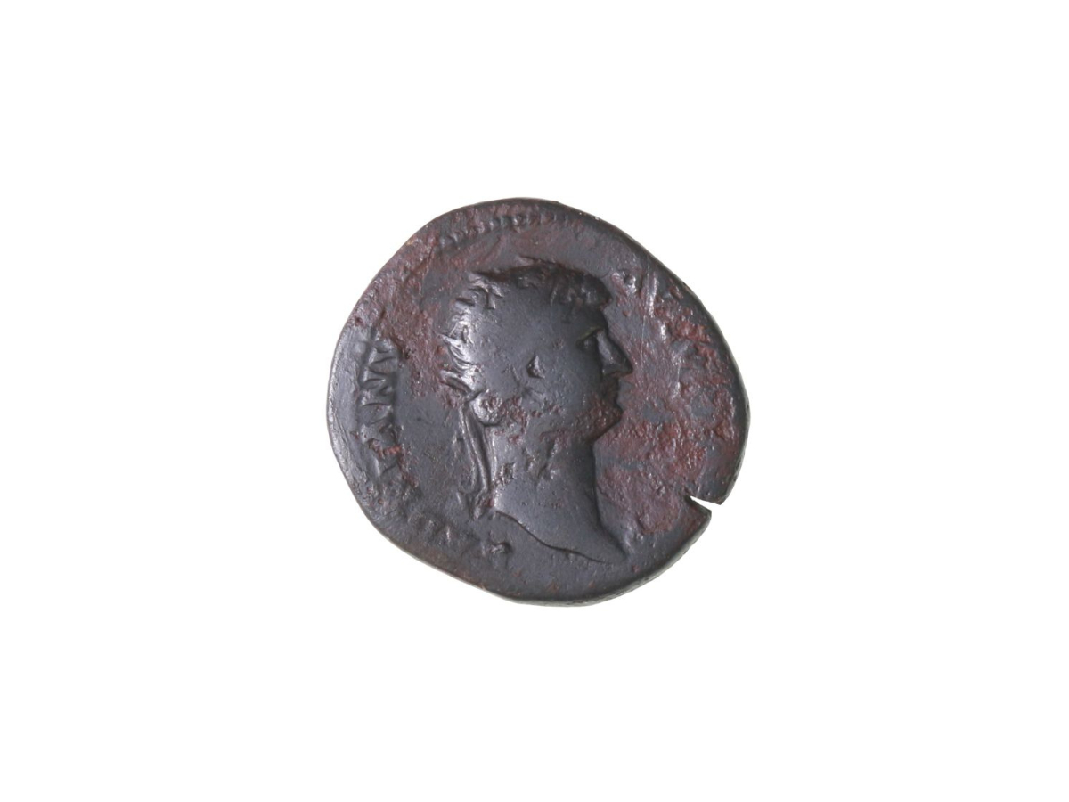 Moneta raffigurante l'raffigurante l'imperatore Adriano, Ratisbona