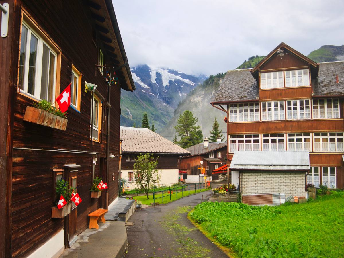 Villaggio di Gimmelwald, Svizzera
