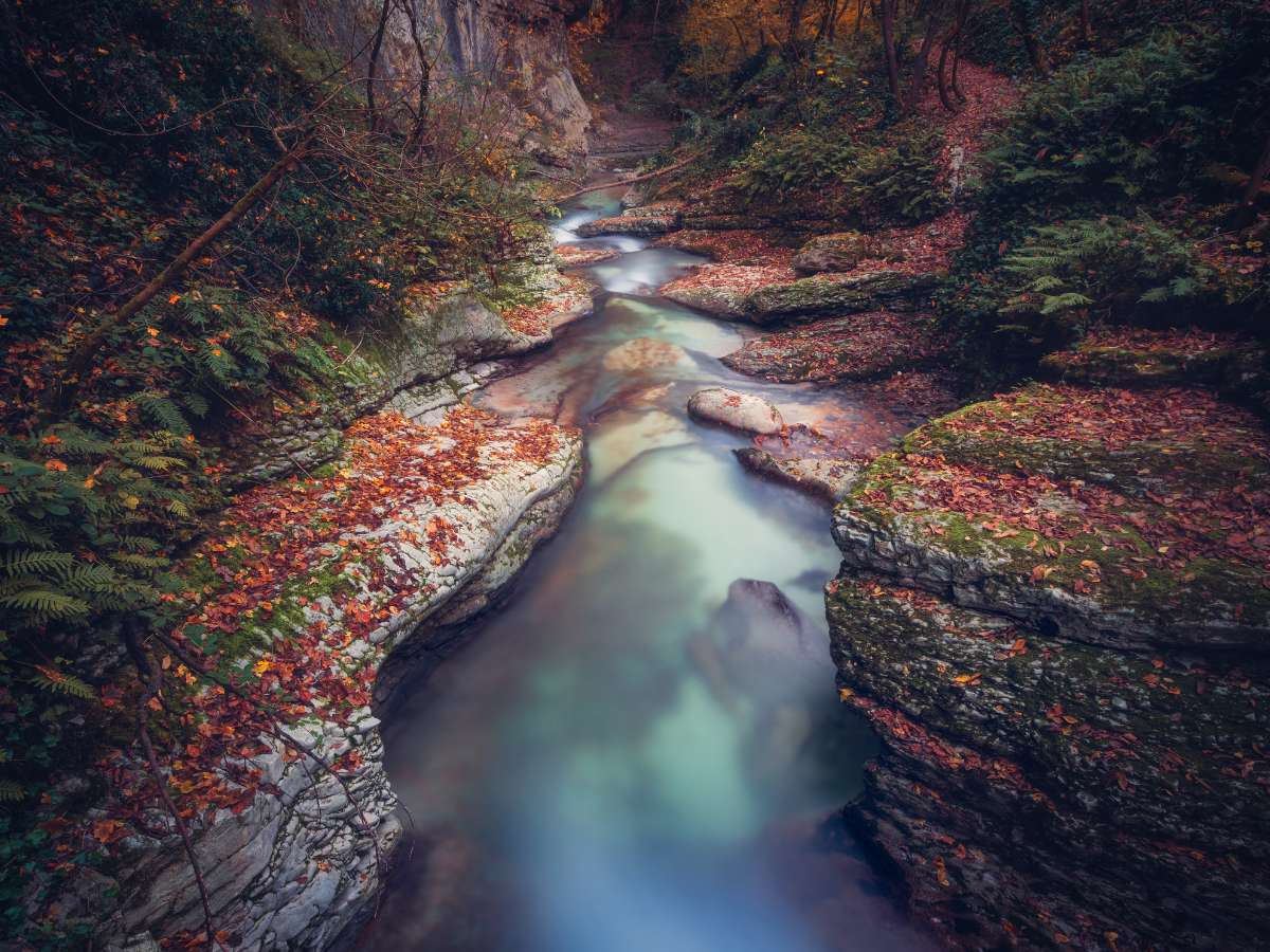 I colori della Valle dell'Orfento in autunno