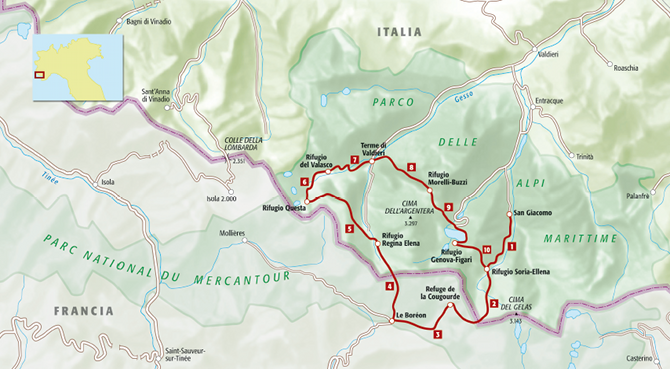 Trekking Lupo - mappa